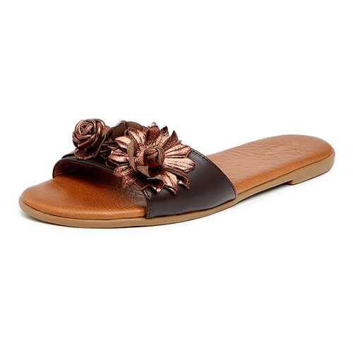 Шлепанцы женские Alessio Nesca 00906330 коричневые 41 RU в Timberland