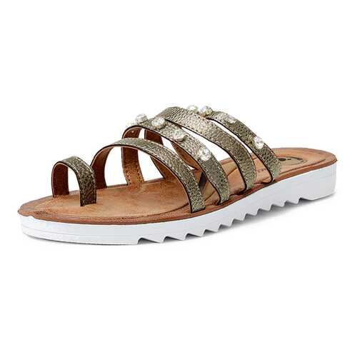 Шлепанцы женские T.Taccardi 710017682 золотистые 41 RU в Timberland